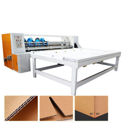 Ποιότητα  Chain Feeding Semiautomatic Corrugated Rotary Slotter Machine 0-70pcs/min Rotary Creaser Slotter Machine for Carton Εργοστάσιο