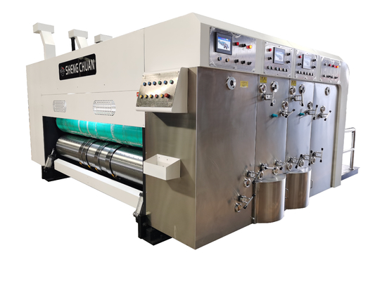Hd Flexo Flexographic μηχανή μηχανών κουτιών από χαρτόνι τεμαχίζοντας