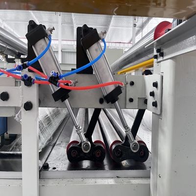 Γραμμή Παραγωγής Κυματοειδούς Χαρτονιού Double Facer 180m/min με Πνευματική Πλάκα Πίεσης και 2 Βαλβίδες Αναλογικής Διανομής