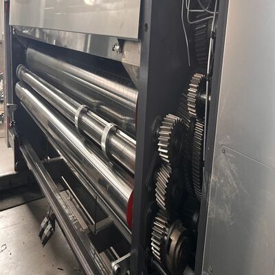 Μηχανή εκτύπωσης κυματοειδούς χαρτονιού Flexographic Double Slotter Rotary Die Cutter