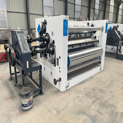 Ηλεκτρική μηχανή κυματοειδούς χαρτονιού μονής όψης γραμμής παραγωγής κυματοειδούς χαρτονιού ISO