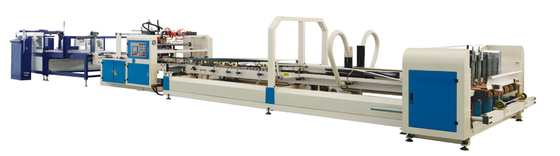 Πλήρης αυτόματη μηχανή Gluer Stitcher φακέλλων cOem για ζαρωμένο να κολλήσει κιβωτίων