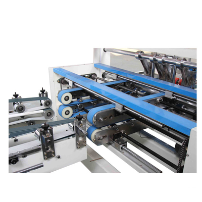 Πλήρης αυτόματη μηχανή Gluer Stitcher φακέλλων cOem για ζαρωμένο να κολλήσει κιβωτίων