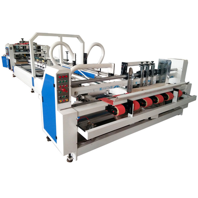 Διευθετήσιμες αυτόματες μηχανές Gluer Stitcher φακέλλων που χρησιμοποιούνται στην κατασκευή των ζαρωμένων κιβωτίων